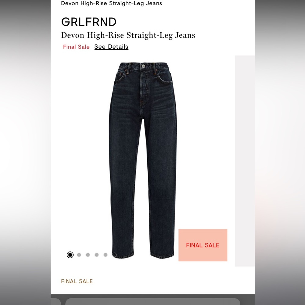 Girlfriend Devon Style. Devon High-Rise Straight-… - image 3